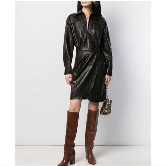 ba&sh Sophia Faux Leather Dress - Picture 2 of 9